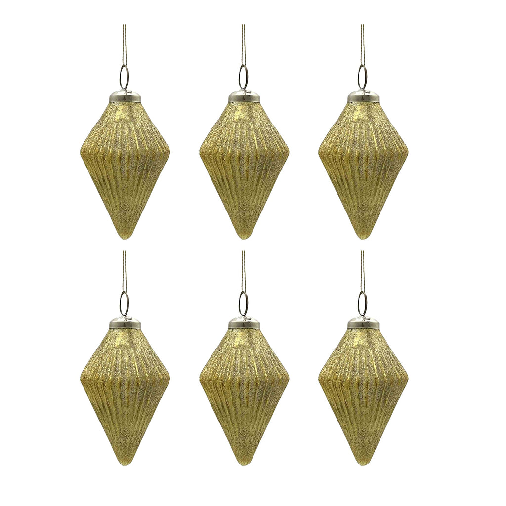 2.6x2.6x4.4" Christmas Ornaments, Set of 6