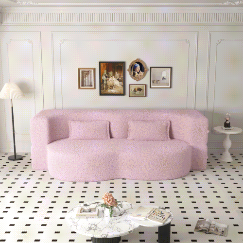 Modern Floor Sofa With 2 Pillows