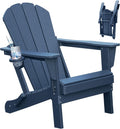 Folding Adirondack Chair with Cup Holder - Dark HDPE