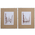 S/2 European Cities Watercolor Framed Prints, 24X30"