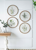 Flora Print Round Frame Set of 4