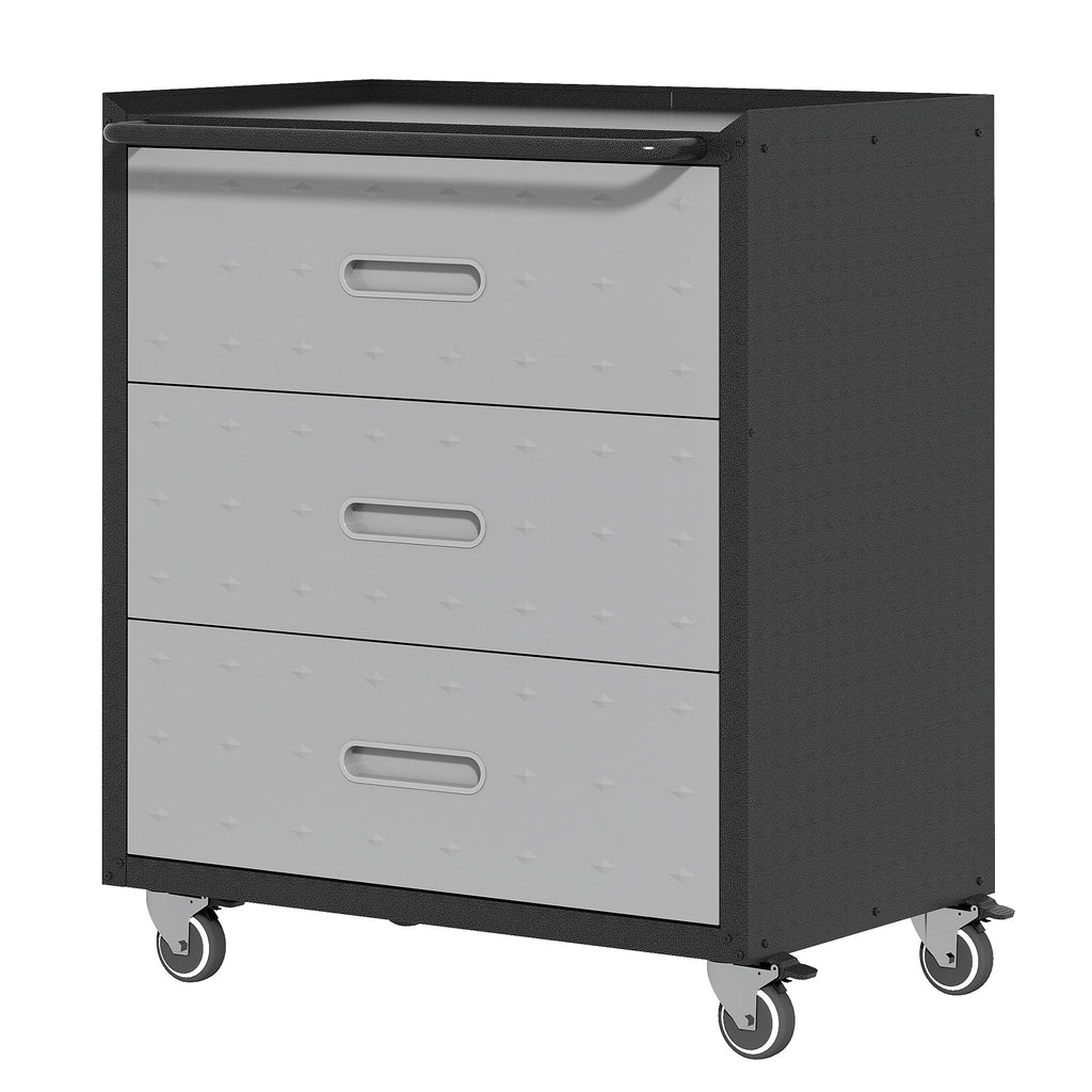 Heavy-Duty Metal Storage Cabinet with Wheels