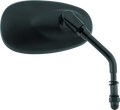 BikeMaster Harley Oval Mini Mirror - Each - Matte Black 601154
