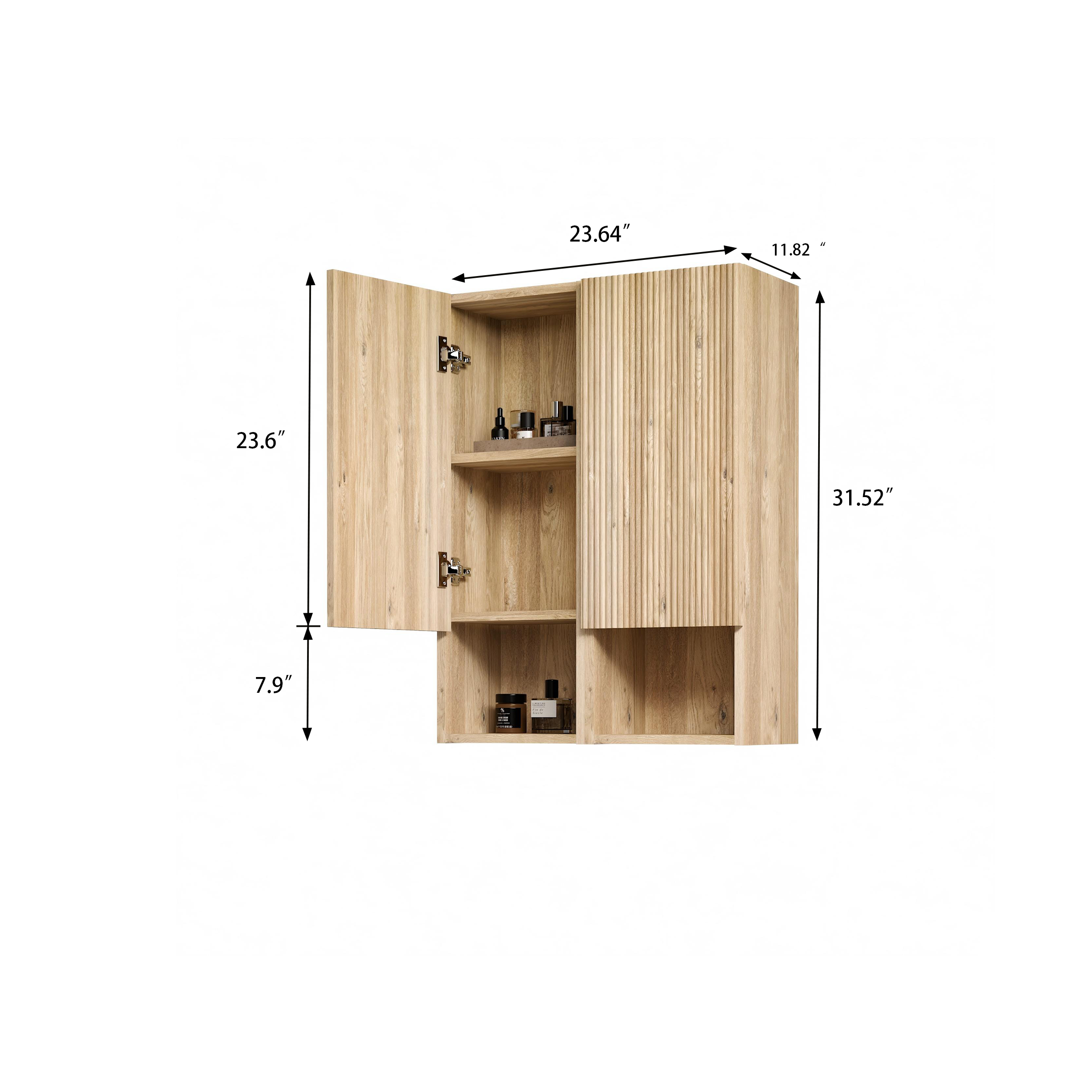 Chic Striped Textures Side Cabinet