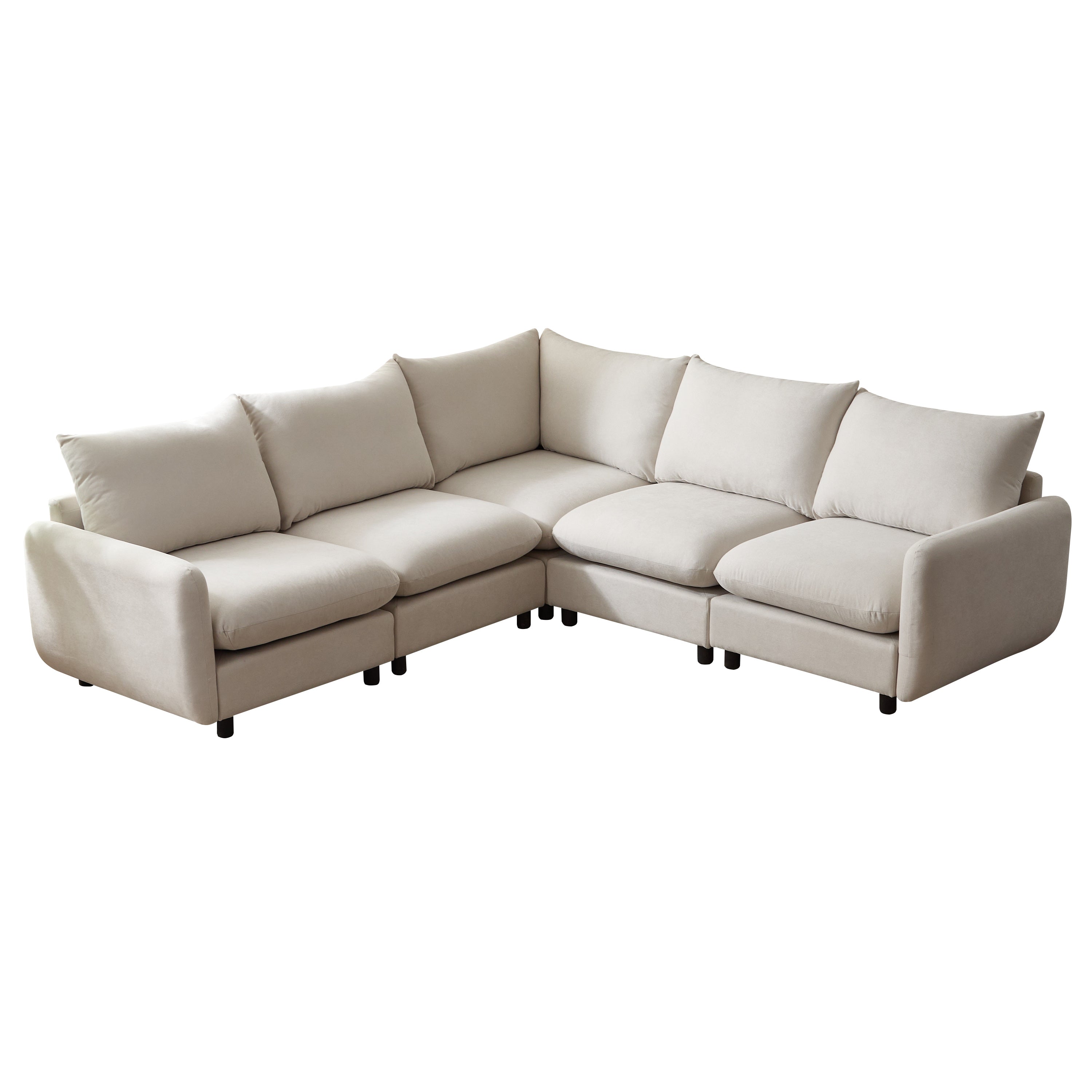 99 Inch Oversize 5-Piece L Shaped Sectional Sofa