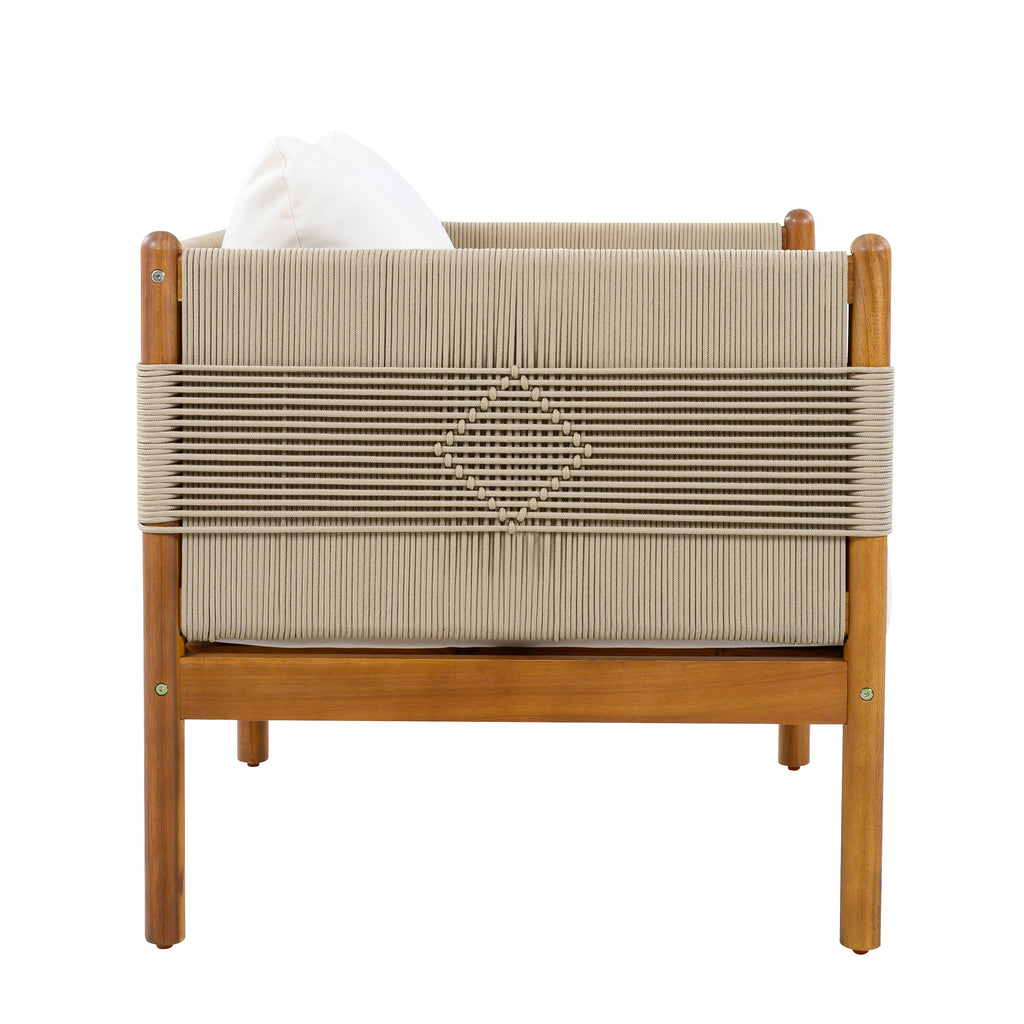 Outdoor Club Chairs (Set of 2) with Diamond-Pattern