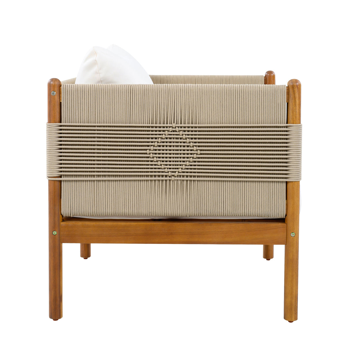 Outdoor Club Chairs (Set of 2) with Diamond-Pattern