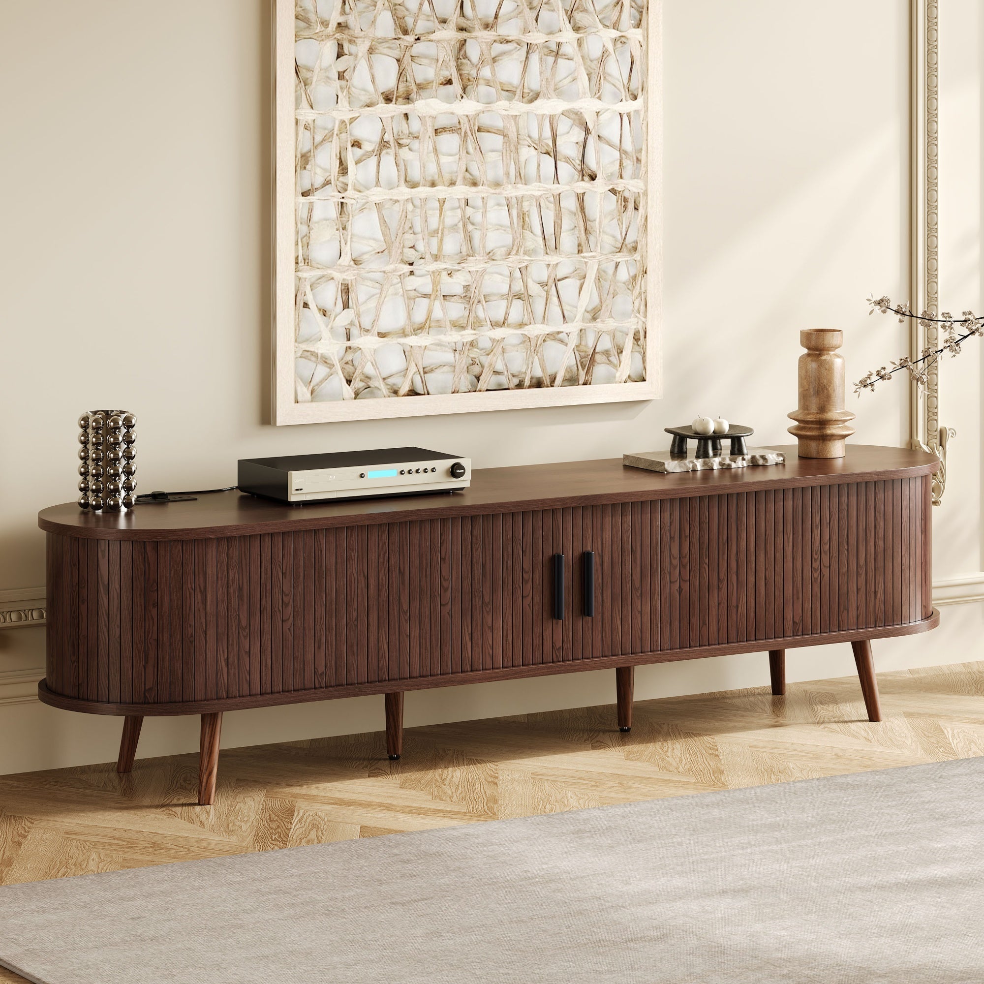 70 Inch Mid Century Modern TV Stand