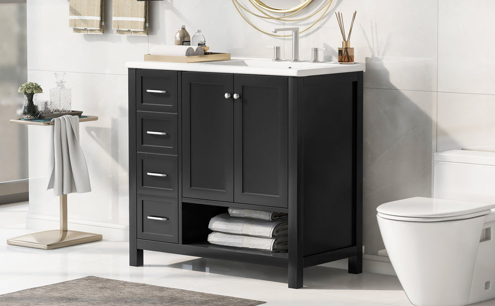 36" Bathroom Vanity with Sink Top