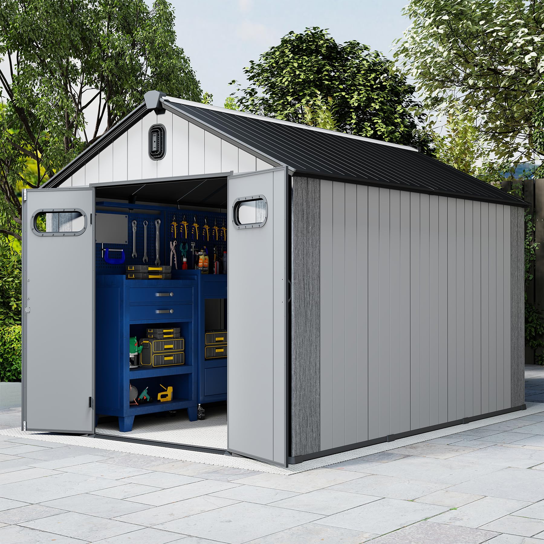 8x14 Ft Resin Outdoor Storage Shed
