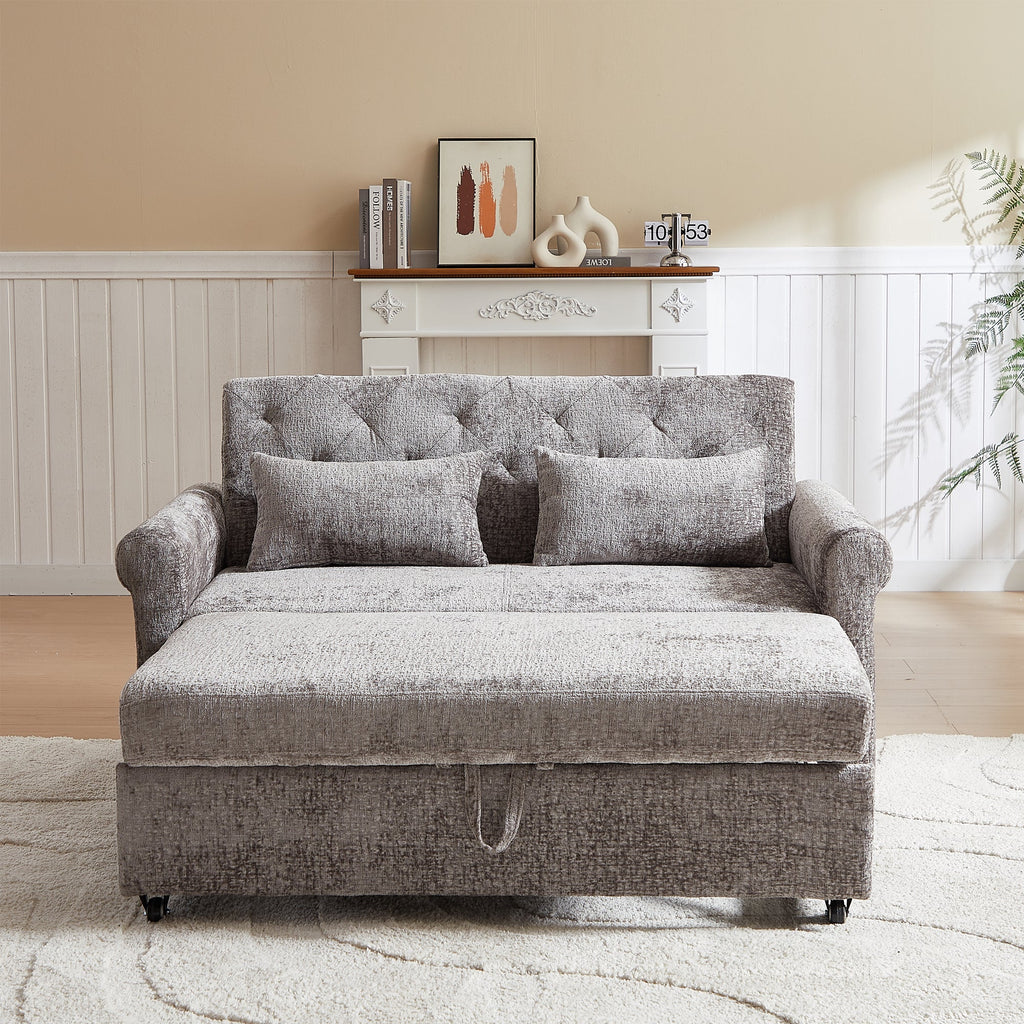 58.27 Inch 3-in-1 Loveseat Sofa Bed