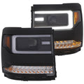 Anzo HL SEQ Chevy Silverado 1500 Black