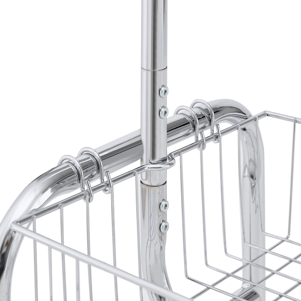 Garment Rack with Basket on Wheels