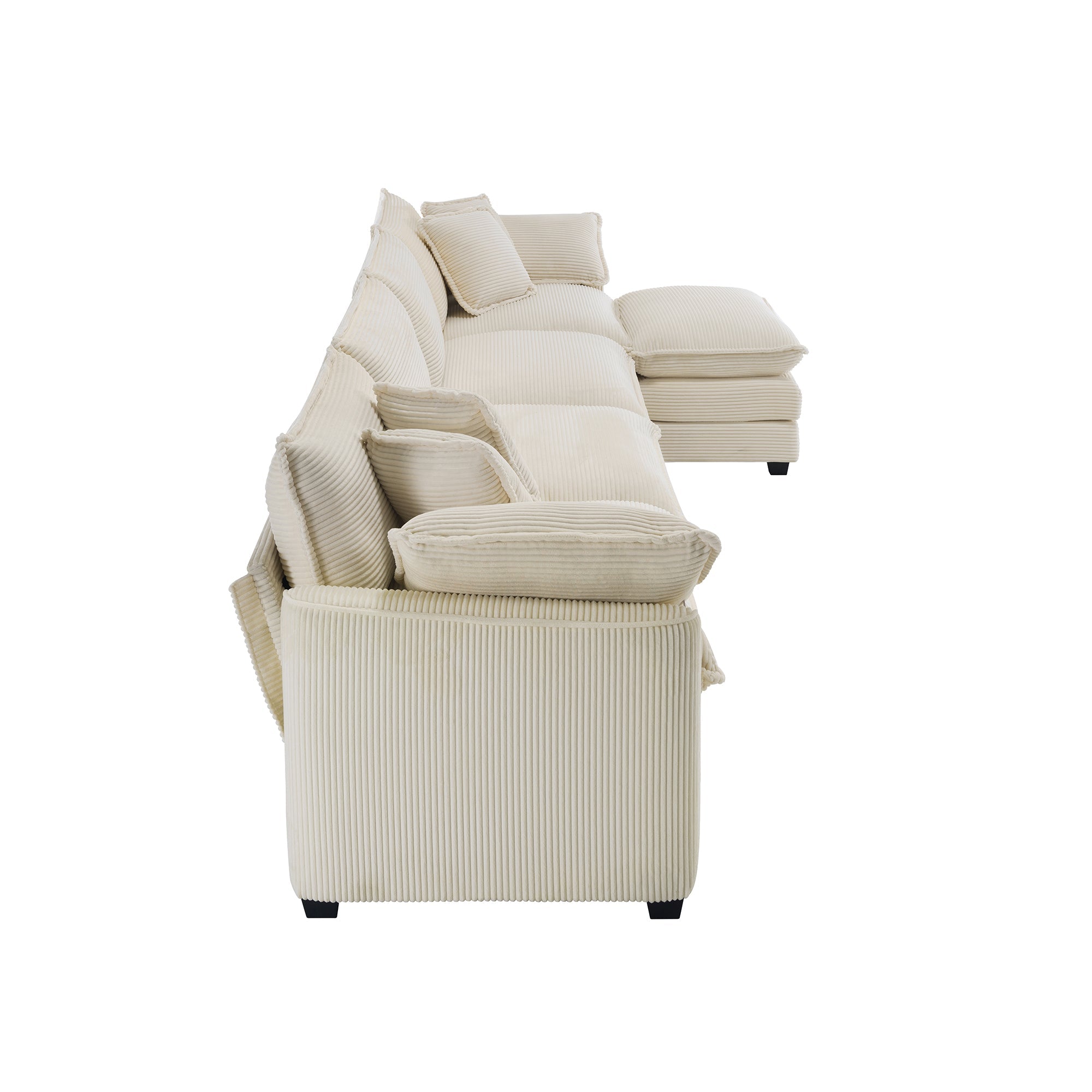 Modern Upholstered L Shape Modular Sectional Sofa