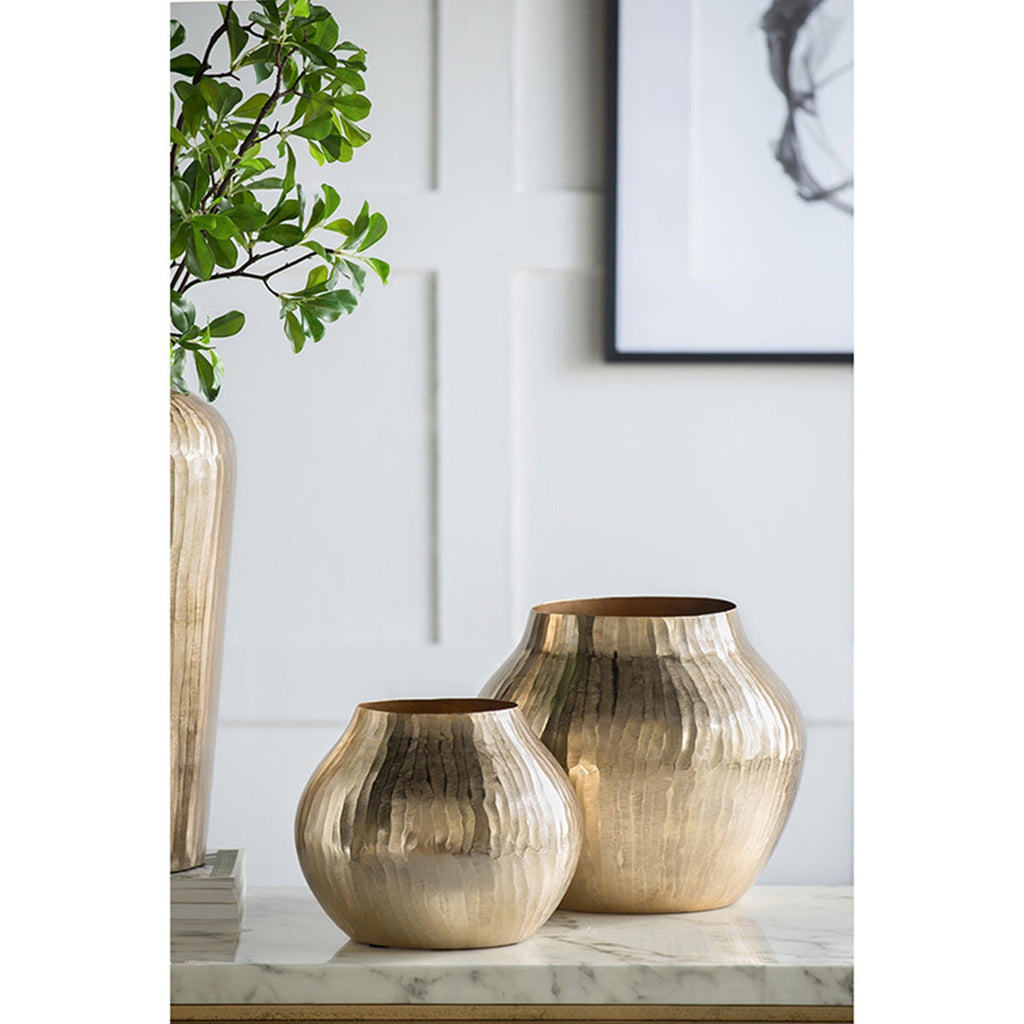 Aluminum Chisel Flower Vase