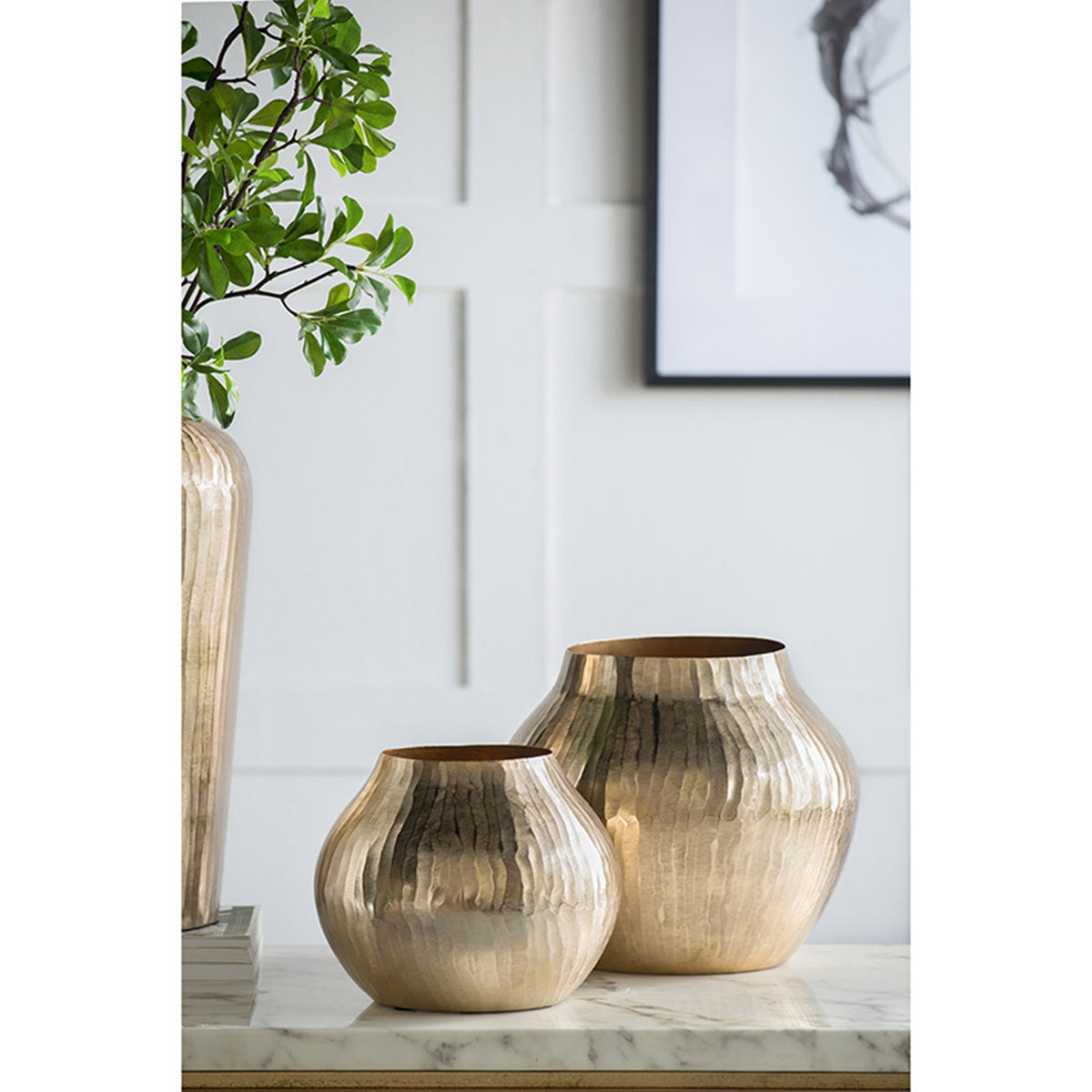Aluminum Chisel Flower Vase