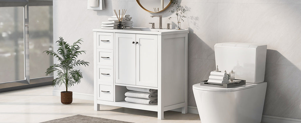 36" Bathroom Vanity with Sink Top