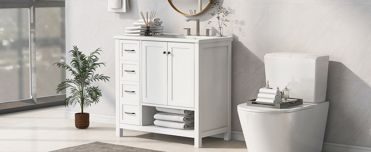 36" Bathroom Vanity with Sink Top