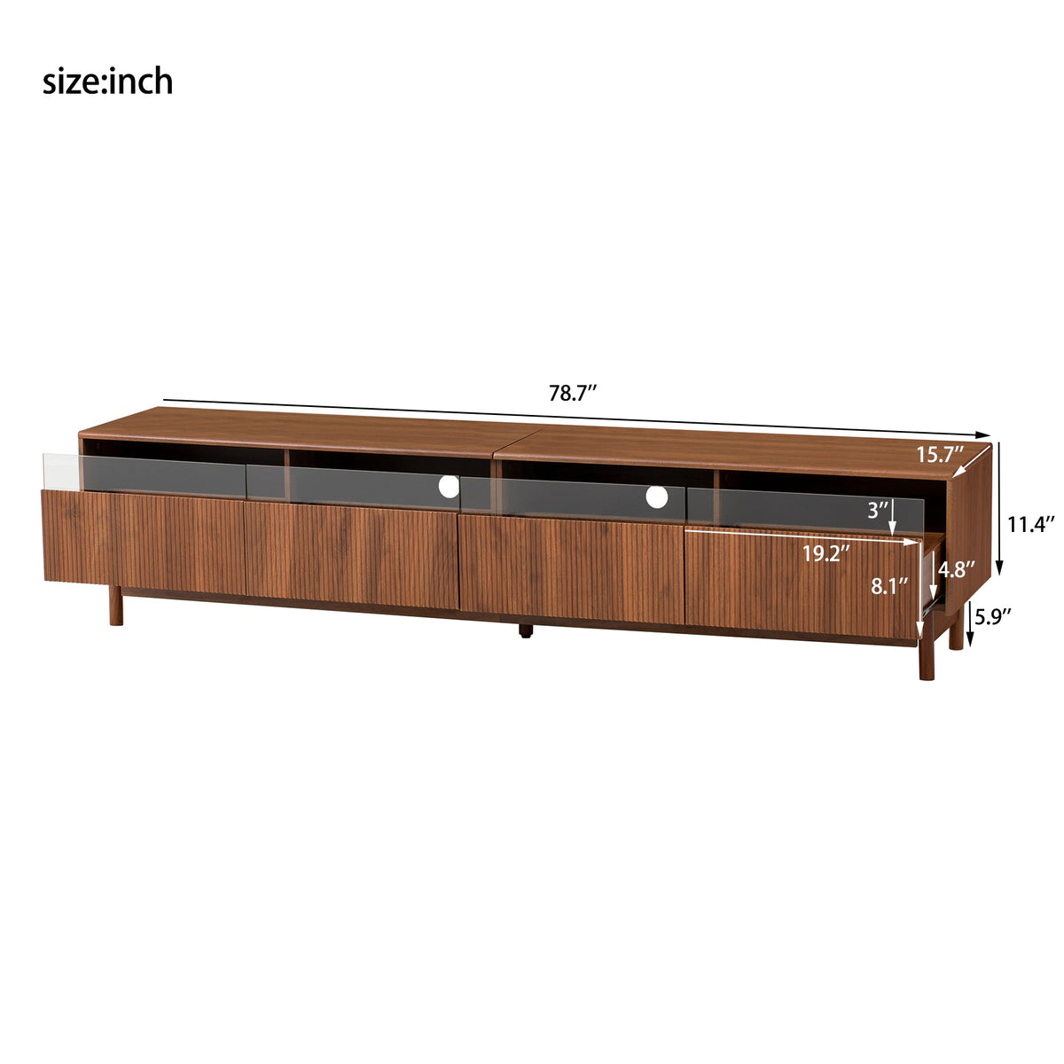 78 Inch TV Stand for Living Room