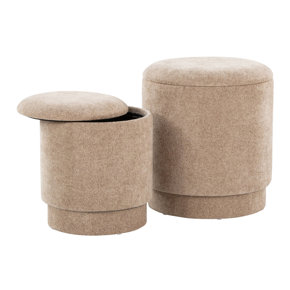 Upholstered Contemporary Ottoman Set