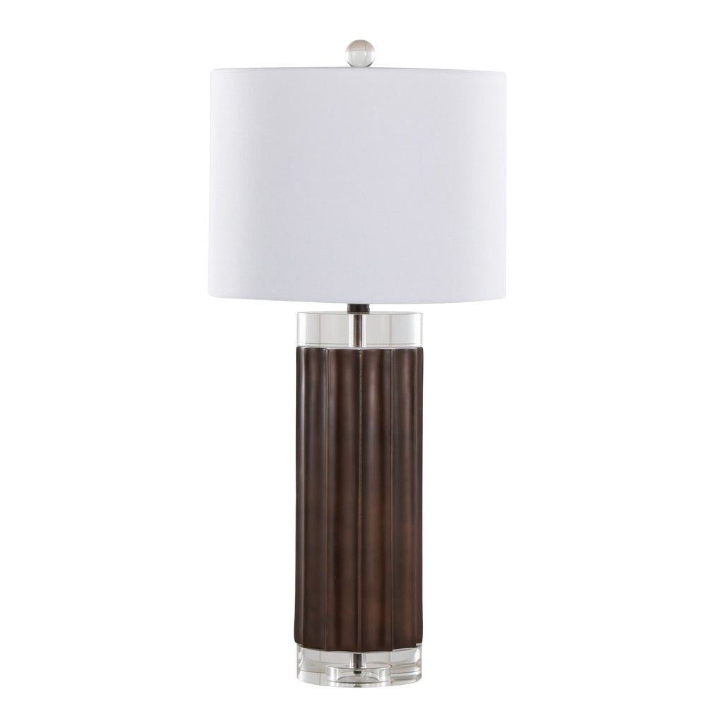 Cylinder Fluted 29.25" Contemporary Polyresin Table Lamp