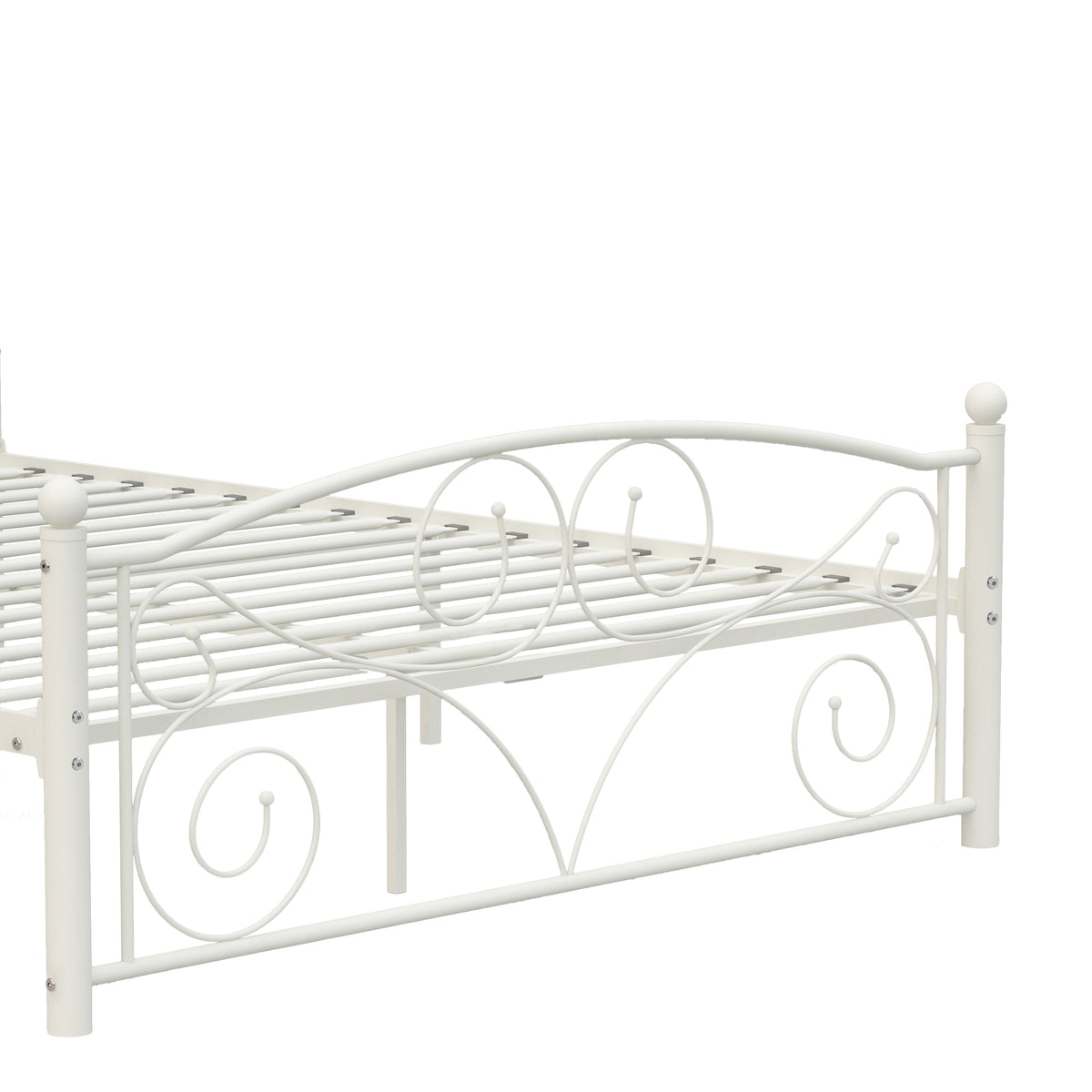Queen Size Unique Flower Sturdy System Metal Bed Frame