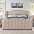 Marcella Upholstered Shelter Headboard Bed Set