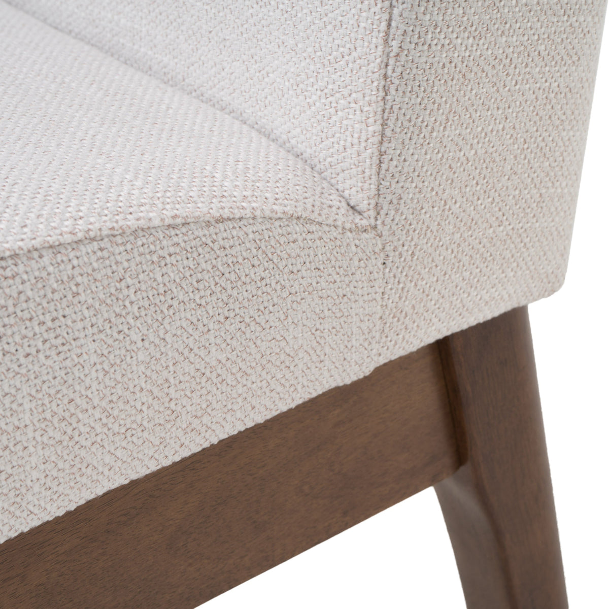 Set of 2 Contemporary Dining Chairs - Upholstered Seat and Backrest