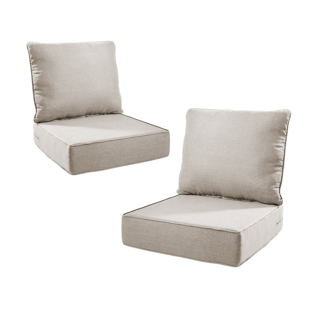 6" Thicker Outdoor Chair Cushion Set - Beige