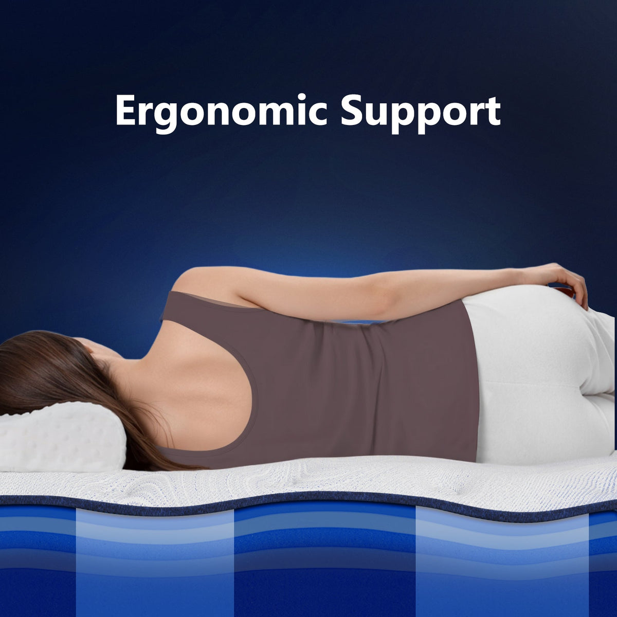 Bedstory Spine Align Pro 14" King Firm Pressure Relieving Cooling Hybrid Mattress