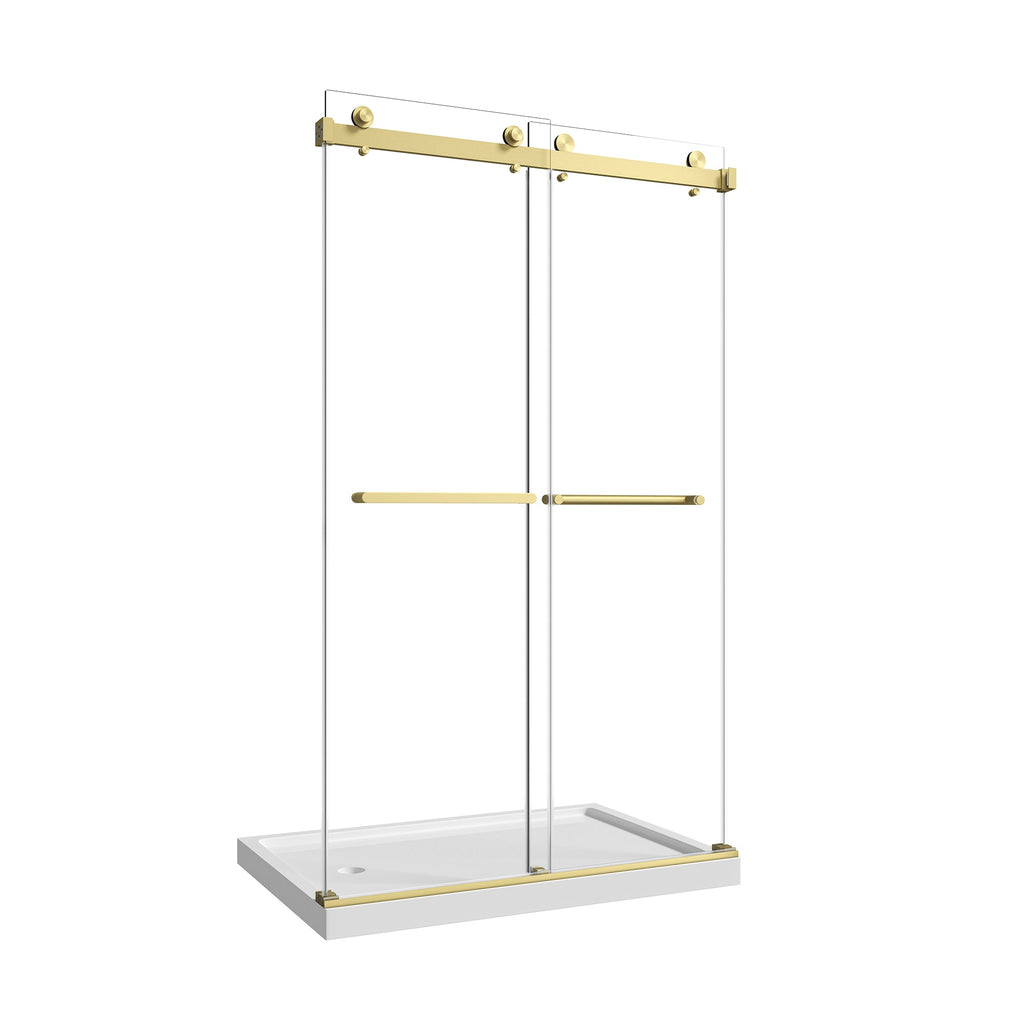 43"-48" W x 76" H Brushed Shower Door