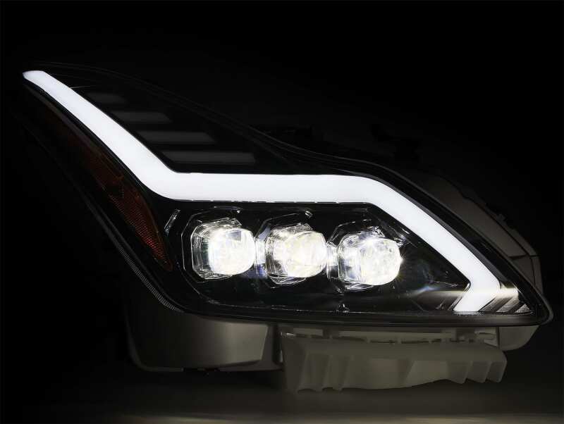 AlphaRex 08-13 Infiniti G37 NOVA LED Proj Headlights Alpha Black w/Activ Light/Seq Signal/Switch DRL 881986 *Discontinued