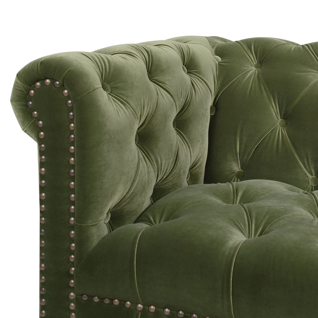 Alto 88" Tufted Chesterfield Sofa, Olive