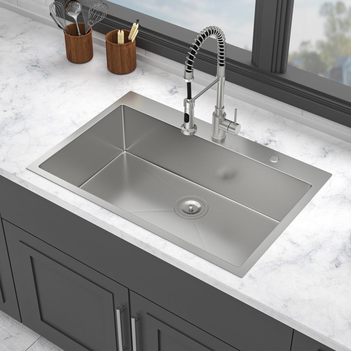 33 Inch Topmount Stainless Steel Kitchen Sink