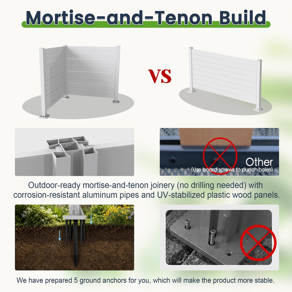 50" W x 49" H Outdoor Privacy Screen