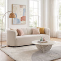 Mirelle 80 in. Modern Curved Chenille Sofa Couch
