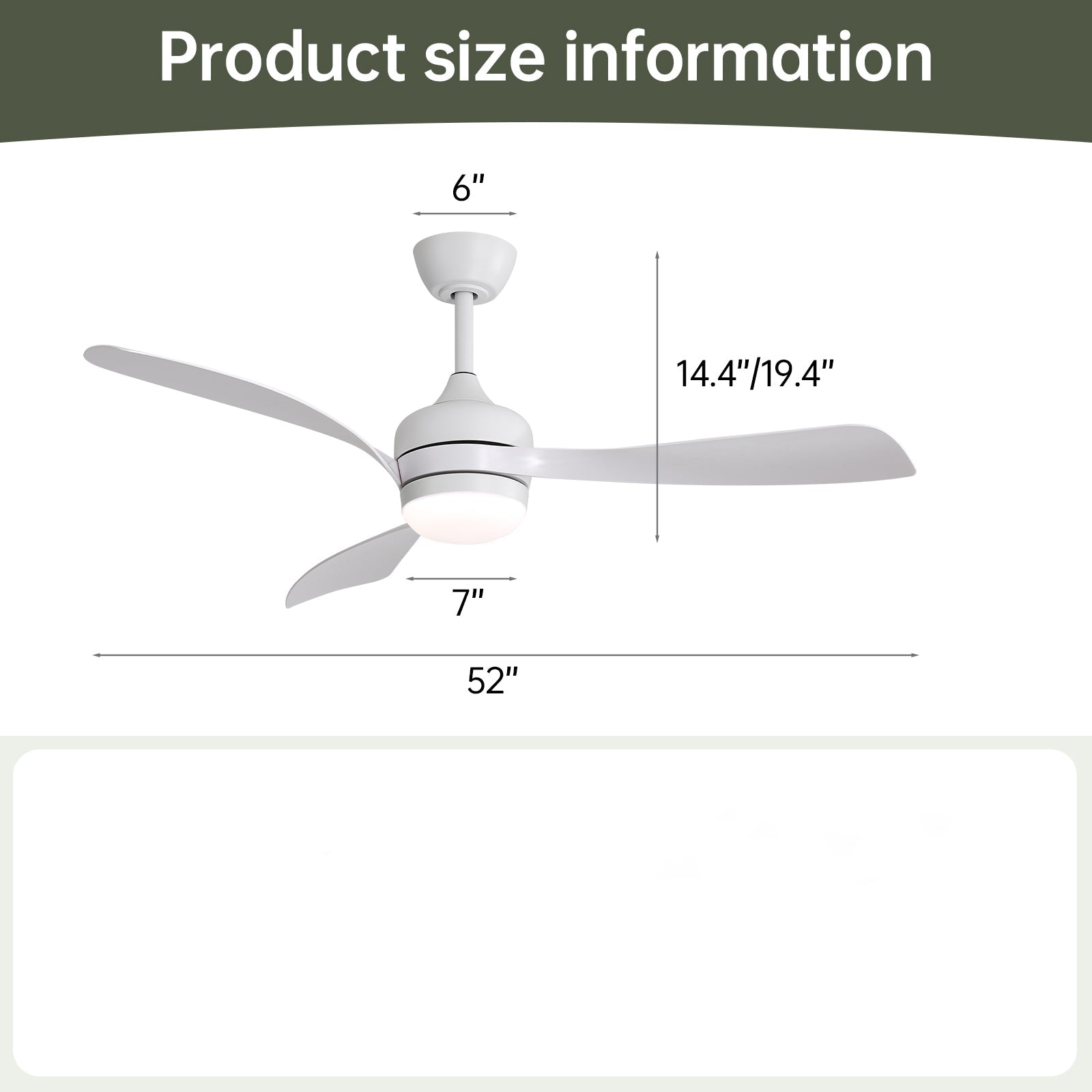 52-Inch Ceiling Fan With Remote Control