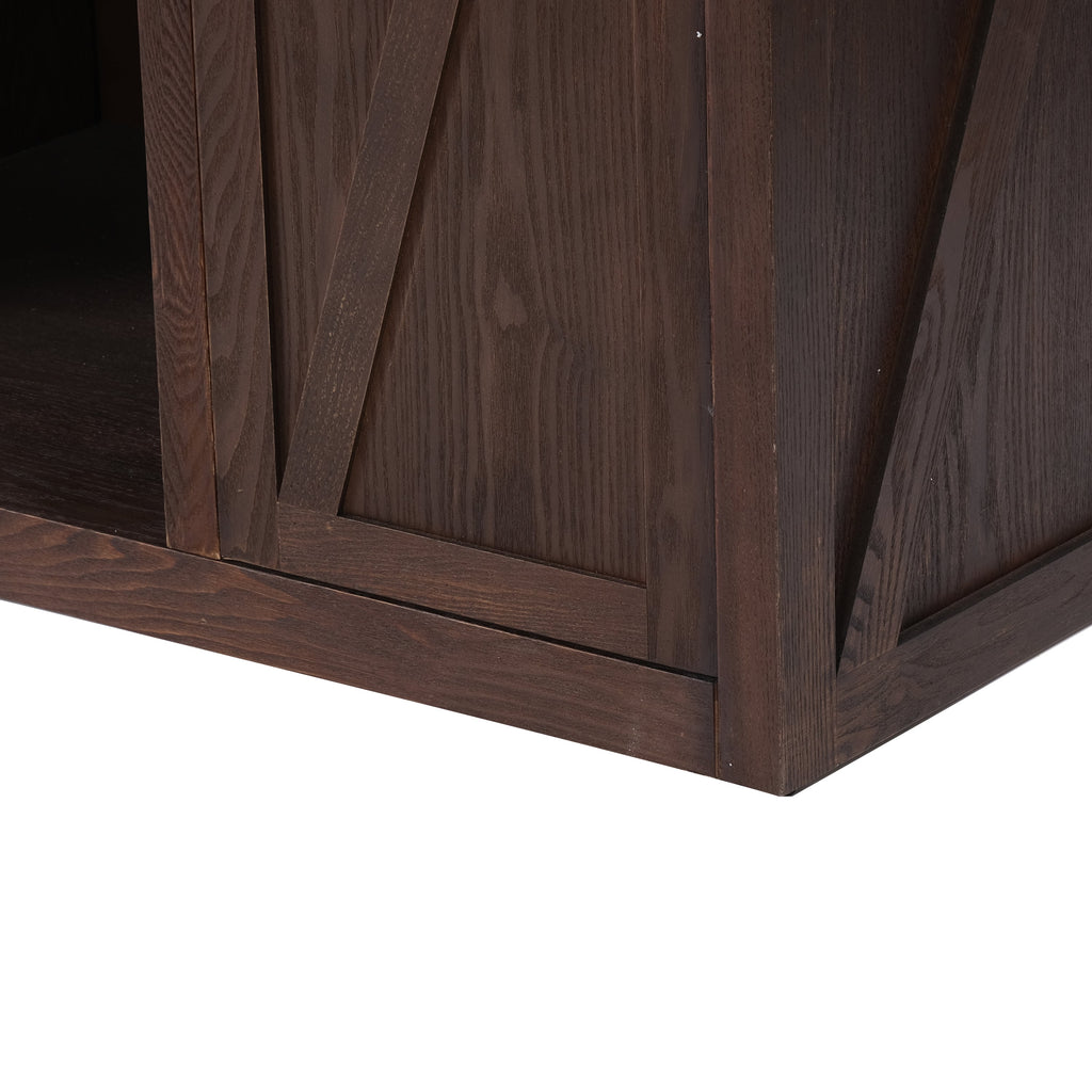 41.35"H Bar Table Or Wine Cabinet - Brown Antique