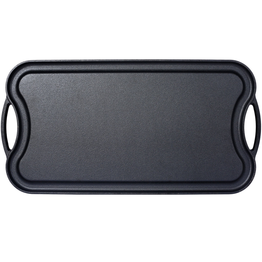 Pre-Seasoned Cast Iron Reversible Rectangular Grill/Griddle