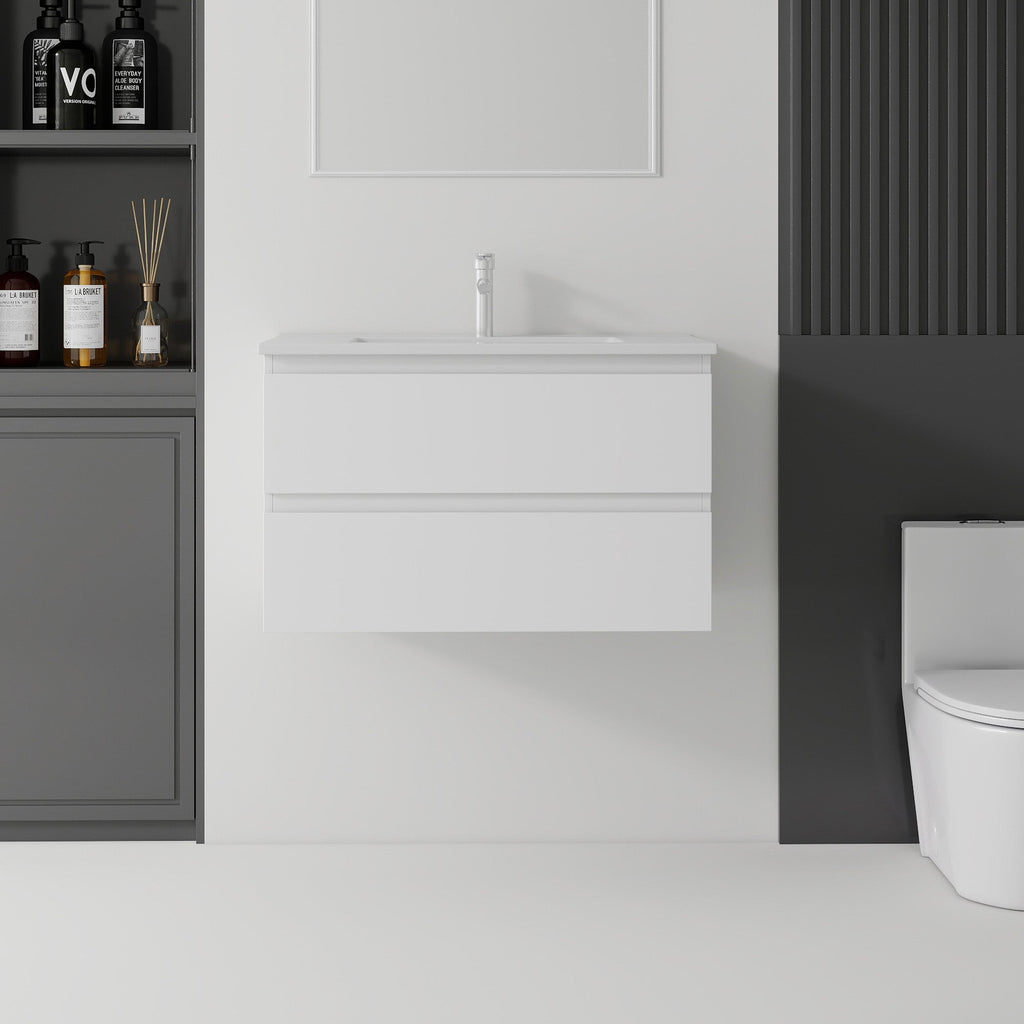 30 Inch Floating Bathroom Vanity with Sink