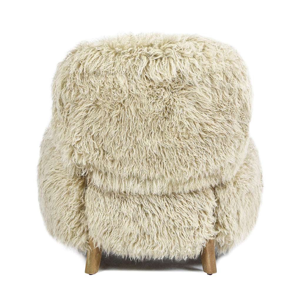 Enchante 28.5" New Zealand Sheepskin Accent Arm Chair