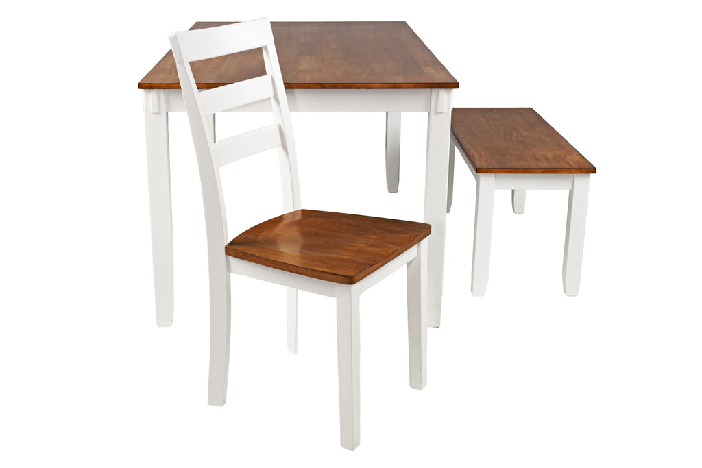 Contemporary 6pc Dining Set Table with 4 Side Chairs and Bench