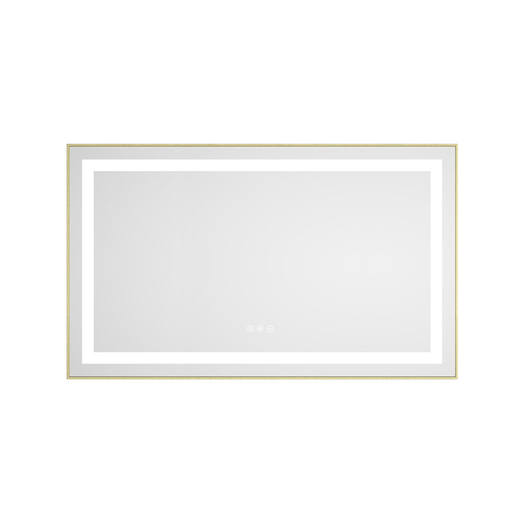 40 x 24 Inch LED Bathroom Mirror with Front and Backlight
