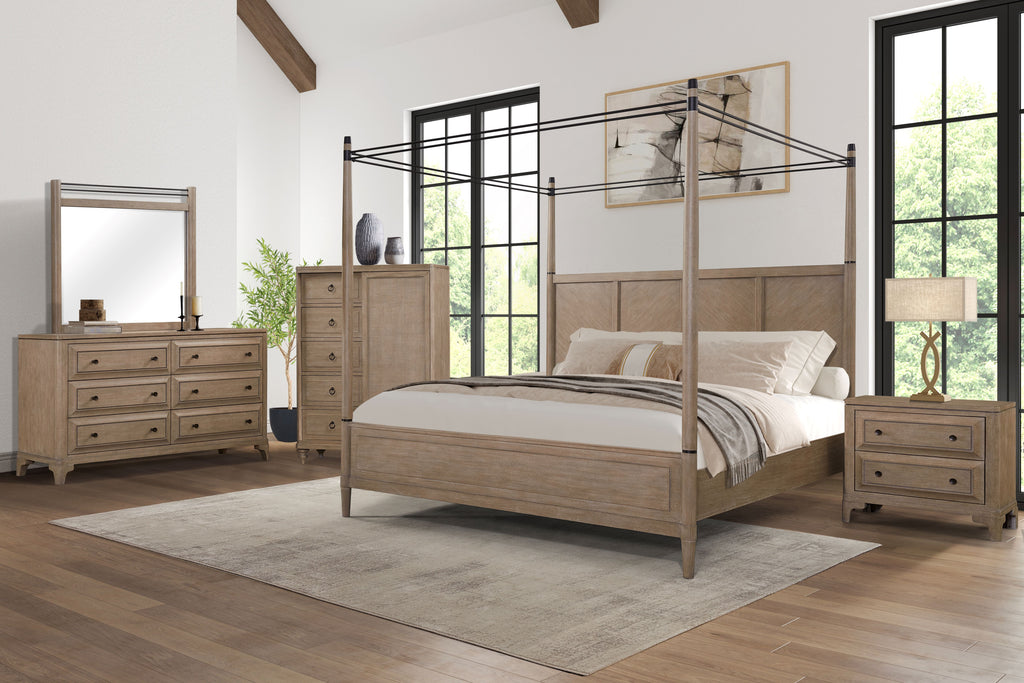 2 Drawer Nightstand With USB Charging Ports