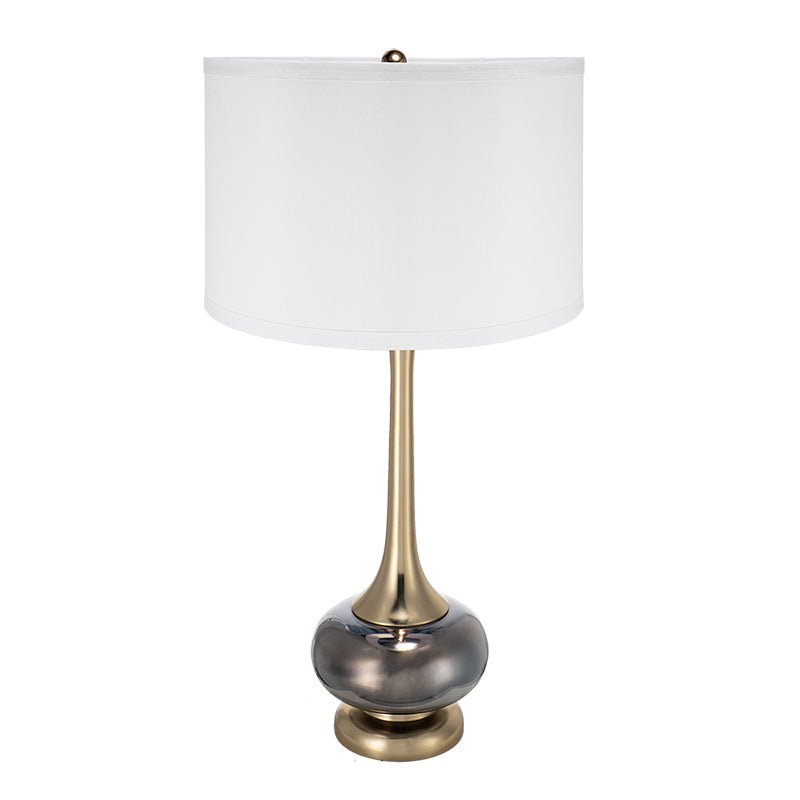 D15x29" Table Lamp with Glass Drum