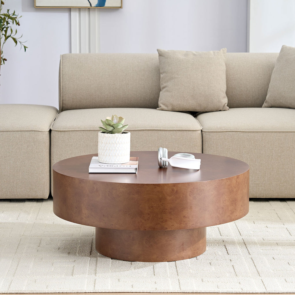 Faux Burl Wood Pattern Decal Coffee Table