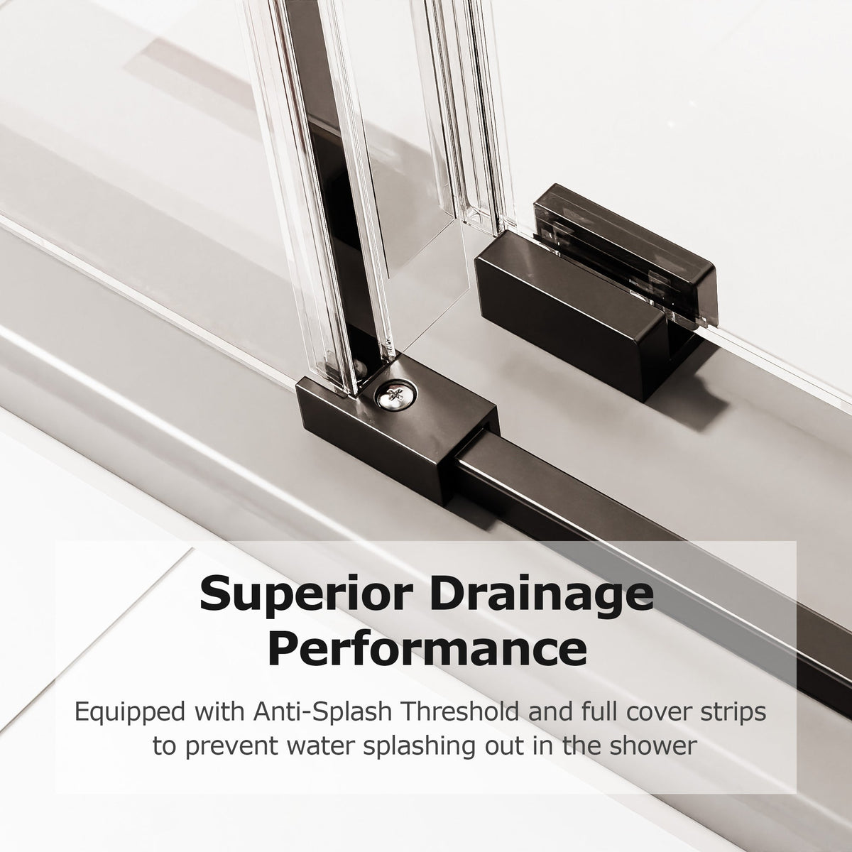 Frameless Single Sliding Soft-Close Shower Doors