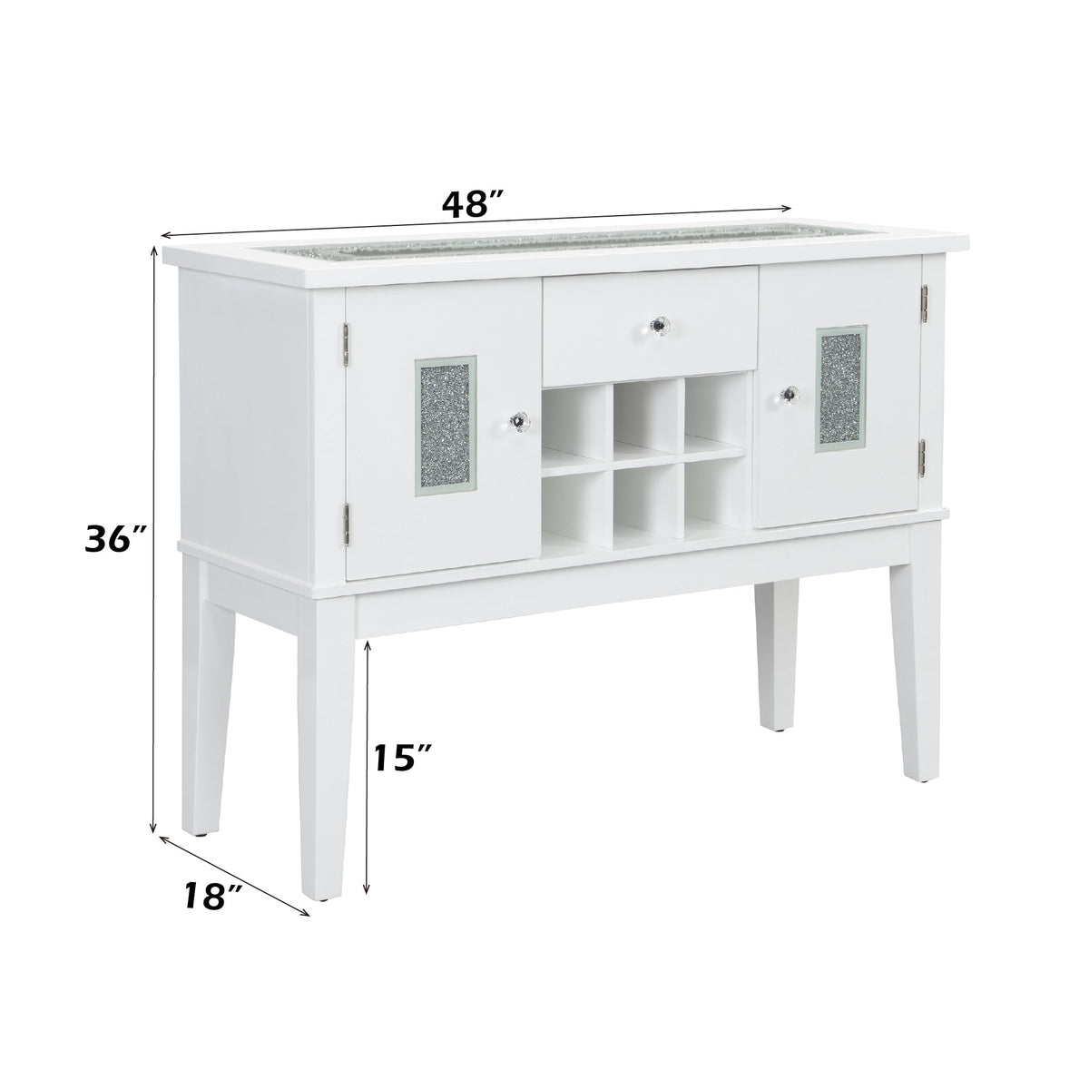 Elizaveta Faux Crystal Diamonds Sideboard