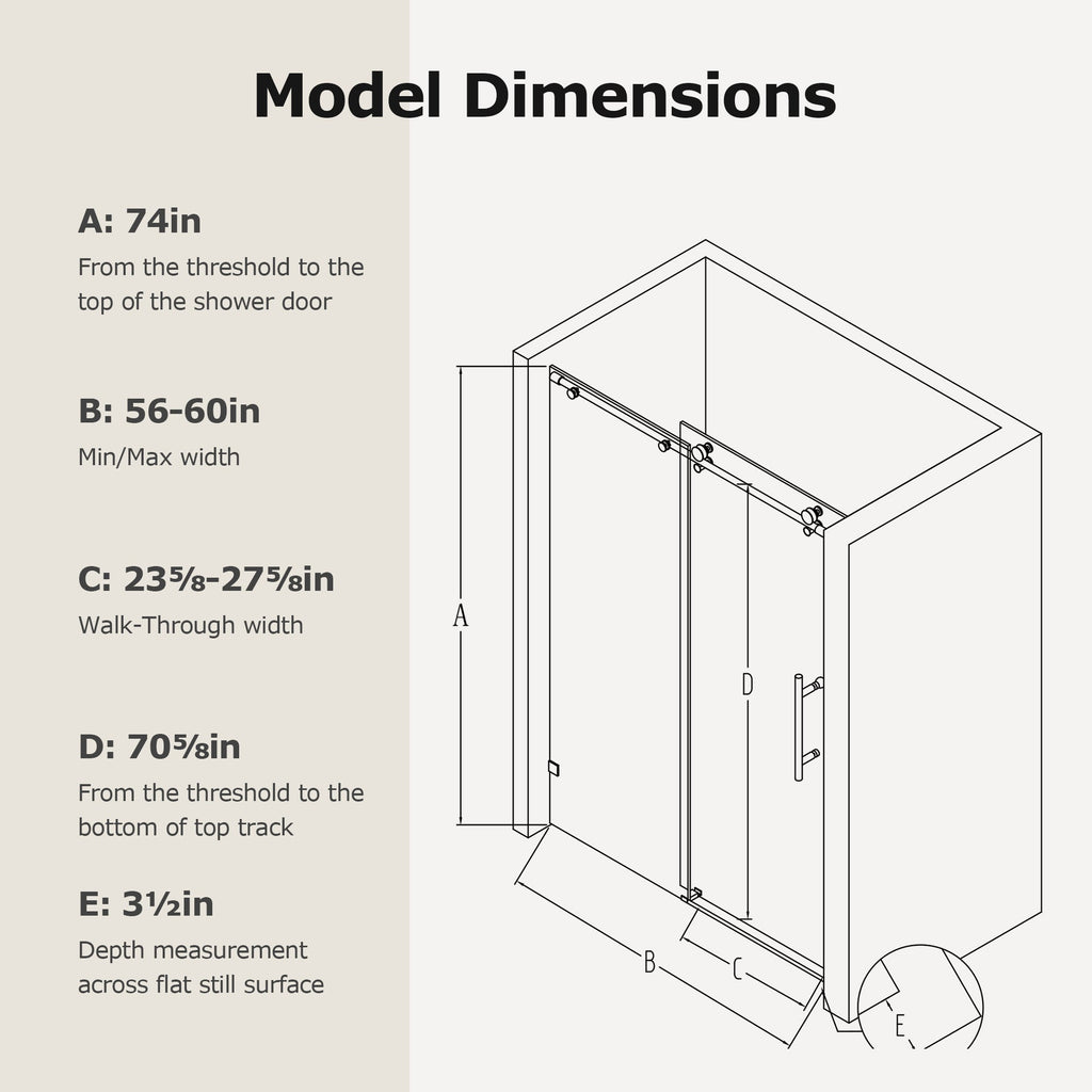 Frameless Single Sliding Shower Doors