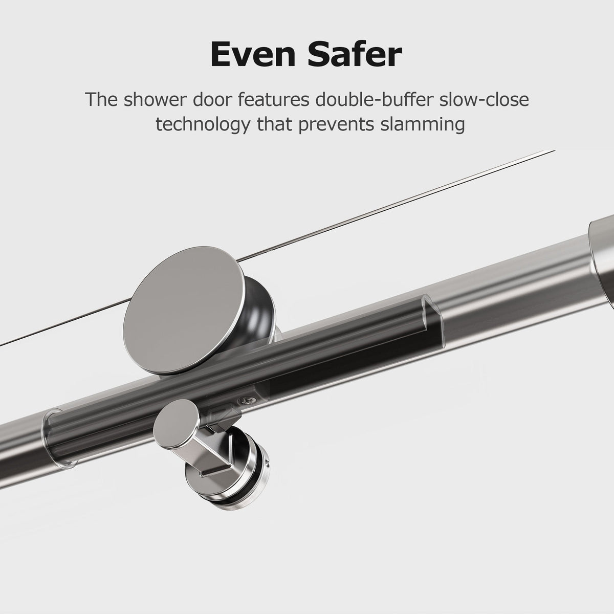 Frameless Single Sliding Soft-Close Shower Doors